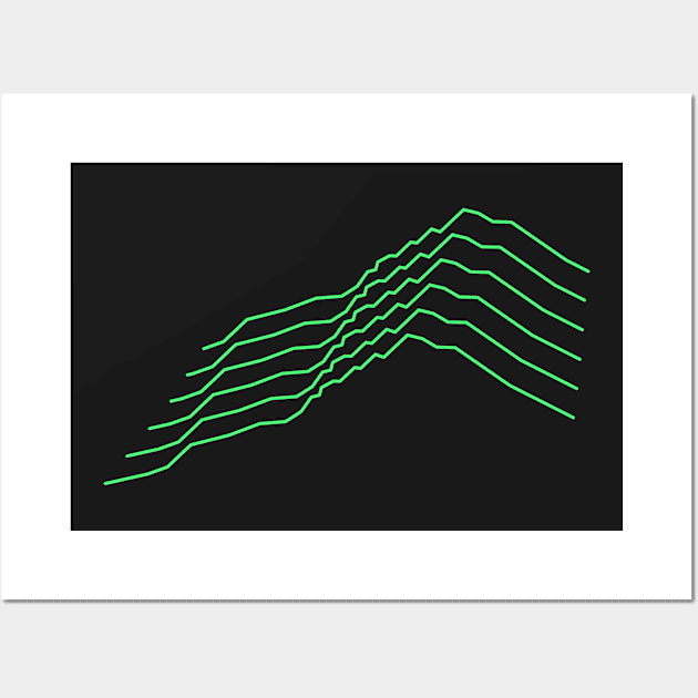 Mountains Lines Wall Art by Bongonation